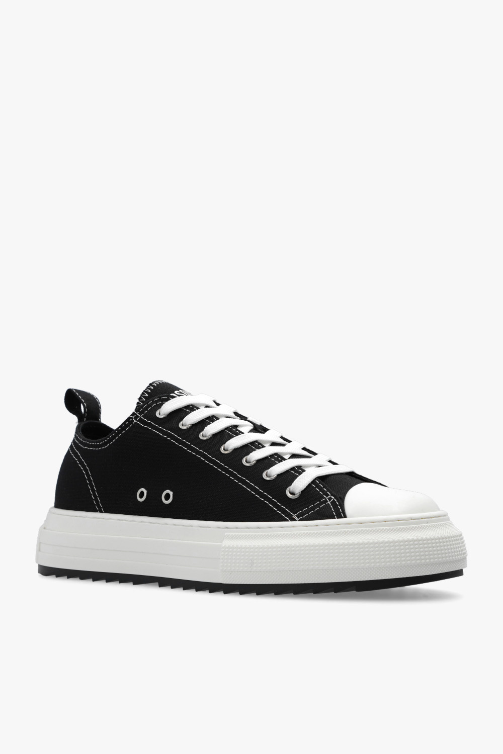 【送料&関税込】Dsquared2 Black And White Studded Sneakers Dsquared2 High Top Sneakers Black Leather StuddedWomen Shoe